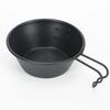 Set de tetera con estufa circular para acampar al aire libre de acero inoxidable 304, color negro puro, juego de recipientes Shira para cocinar en camping