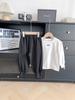 Xianao 2024 nueva primavera temprana estilo coreano versátiles pantalones casuales negros simples para hombres y mujeres guapos pantalones casuales de primavera y otoño para niños