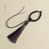 Llavero de borla de nudo de maíz de Xizang Borla Accesorios para joyería DIY Colgante de bolsa Anillo Colgante de borla Cordón