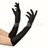Accesorios para Mujer de los Años 1920 Spandex Satén Flocado Guantes de Charol Accesorios de Disfraz para Fiesta de Baile Transfronteriza en Stock