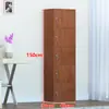 Librero Estantería de Libros Cerrable Simple de Pie Moderno Simple Gabinete de Almacenamiento Combinación de Color Madera Maciza Gabinete de Rejilla Gabinete de Almacenamiento con Puerta
