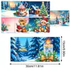 Tarjetas de Felicitación Navideñas Populares Transfronterizas Multiserie Hechas a Mano con Diamantes Juego de 9 Piezas con Sobres Pegatina de Diamante Dibujos Animados Juego de 6 Piezas