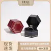 Caixa de Anel Hexagonal Mini Retrô Deqi de Alto Nível Caixa de Joias Exquisita Caixa de Armazenamento Conveniente Caixa de Embalagem de Joias