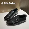 Versión de Piel de Vaca ~ [Con Terciopelo Brogue] Mocasines Zapatos con Borla Tallada Estilo Británico Plano Retro Zapatos Pequeños de Cuero