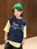 2026 Nuevo Estilo de Verano Estilo Coreano Ropa para Niños Chaleco sin Mangas Casual Holgado con Borde Crudo para Niños y Niñas con Lindo Estampado de Cachorro de Moda