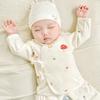 Roupas para Bebê Recém-Nascido Primavera e Outono Nascimento Algodão Fino Monge 0 Roupa Íntima Março Roupa de Outono para Bebê Recém-Nascido Peça Única