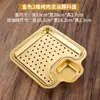 Plato para Salsa Filtrador de Aceite Estilo Coreano, Plato Dividido de Acero Inoxidable para Salsas, Plato para Barbacoa, Barbacoa de Olla Caliente, Plato Dorado para Salsa, Salsa para Dipear