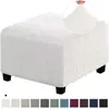 Funda de Sofá Transfronteriza Rectangular Cuadrada Cubierta para Reposapiés de Sofá de Cuero para Cambiarse los Zapatos Cojín Anti-Arañazos de Gato Cojín de Sofá de Color Sólido