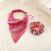 Miaode 2026 Nuevo Pañuelo Triángulo Gradiente Láser Accesorio Elástico para el Cabello Scrunchie Plisado Iridiscente Goma para Cola de Caballo Baja