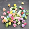 Flores de simulación capullos de té pequeños flores pequeñas cabezas de flores bodas flores artificiales flores de seda hecho a mano DIY flores decorativas cortinas de cuentas cuentas de hilo