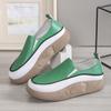 Zapatos Retro de Suela Gruesa con Punta Redonda Nuevos para Primavera/Verano 2026 Talla 43 Mocasines Casuales con Punta Redonda Zapatos de Exportación Europeos y Americanos de Talla Grande