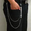 Design Transfronteiriço Europeu e Americano Corrente de Calça em Camadas de Pérola Artificial Corrente para Jeans Pingente de Cruz com Diamantes Coloridos Corrente para Cintura