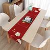 2026 Camino de Mesa para Año Nuevo Mantel Camino de Mesa Estilo Nuevo Paño para Encimera de TV Lino Mesa de Café Regalo Festivo Paño Decorativo