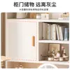 Tocador simple para habitación de niñas, estilo INS color crema, tocador de maquillaje de gran capacidad, escritorio integrado con estantería para estudiantes