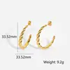 Venta de liquidación de aretes transfronterizos europeos y americanos INS, aretes de lujo ligero de alta gama, acero inoxidable no descolorante chapado en oro de 18k