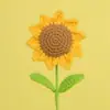 Girasol de un solo tallo, ramo tejido terminado para graduación, día del maestro, jardín de infantes, ramo artificial de regalo para maestros, venta al por mayor
