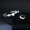 Nuevo Estilo Flor de Ciruelo Moda Tendencia Anillo Flor de Durazno, Pulsera Flor de Ciruelo, Joyería de Plata Regalo para el Cumpleaños de la Novia o la Mejor Amiga