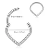 Anillo cerrado en forma de corazón de gota de agua de acero inoxidable 316 para nariz, cartílago, joyería para piercing, venta al por mayor directa del fabricante