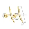Jiangtai F136 Aleación de Titanio Joyería Cabeza Rectangular Hoja Delgada Transfronteriza G23 Titanio Joyería para Perforación Pendientes Clavos para Hueso de la Oreja