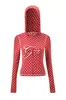 Conjunto de Jaqueta Curta com Capuz e Zíper Estampada com Letras e Calça Slim-Fit iamgia com Costura Contrastante