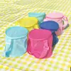 Bolsa de Malla para Guardar Juguetes de Niños Cubo Portátil Cubo para Pelotas de Playa al Aire Libre Bolsa de Malla Transpirable Cubo de Almacenamiento Lindo