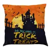 Capa de Almofada de Algodão Estampada de Halloween Mais Vendida da Amazon, Almofada de Sofá, Almofada de Carro
