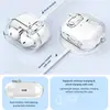 Adequado para capa de fone de ouvido Samsung Buds3/3pro, capa protetora transparente anti-queda de cobertura total, design anti-queda simples e de nicho