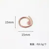 Hebilla marcadora espiral electrochapada del fabricante en dorado y plateado, anillo marcador abierto de aleación de zinc, herramienta pequeña tejida a mano para DIY