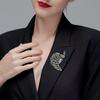 Lanhao Broche Pavão Cristal Criativo Retrô Moda Coreana Liga Diamante Corsage Alfinete Feminino Acessórios de Vestuário