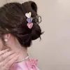 Presilha de Cabelo Dopamina Fofa para Mulheres com Grande Volume de Cabelo, Presilha Tubarão com Design de Seda e Cetim, Presilha Artística de Bolinhas