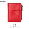 Monedero antirrobo RFID transfronterizo, nuevo, de cuero encerado al aceite, estilo retro, con doble cremallera, estilo europeo y americano.