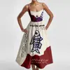 Moda Femenina Europea y Americana Transfronteriza 2026: Nueva Colección de Verano - Vestido de Verano Elegante, con Estilo y Estampado Único de Corte Ajustado