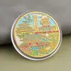 Monedas conmemorativas de ciudades, recuerdos turísticos, monedas coloridas en relieve con paisajes arquitectónicos de Beijing, Shanghái y Nanjing, monedas conmemorativas coleccionables