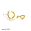 Brincos de Argola Simples Torcidos da Moda para Mulheres, Aço Inoxidável Brilhante em Forma de U Versátil Atacado