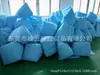Producción y Suministro de Cojín Almohada Triangular Inflable de PVC Azul Claro Beige Juguete de Felpa de PVC para Niños Accesorios de Actividad