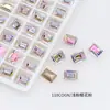 Pedrería de Cristal de Hielo Dongzhou, Rectangular, de Ángulo Recto, con Base Puntiaguda, Pedrería de Vidrio, Decoraciones de Uñas Estilo Chino Imitación, Accesorios para Uñas