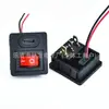 Interruptor iluminado com tampa vermelha acoplado a um conector fêmea Tipo C, conector fêmea de controle de carregamento para montagem de pequenos eletrodomésticos, dois fios estanhados
