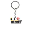 Popular Colgante Llavero para Mochila de Hockey sobre Hielo Colgante Pegamento Suave de PVC Joyería DIY Llavero Pequeño Regalo