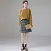 Suave Cachemira para Mujer Cuello Redondo Punto de Lingote Holgado Casual Sencillo Versátil Tejido de Cachemira Otoño e Invierno Nueva Ropa de Punto