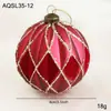 8cm Bola Vermelha High-End Fosca Pó Pegajoso Pó Dourado Bola Galvanizada Decoração de Árvore de Natal Pingente Decoração Pendente Bola Pendurada
