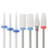 Kit de esmalte de cerâmica com sete furos pré-tratamento esfoliante ferramenta de unha de bolso pequeno broca de polimento