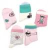 Calcetines Infantiles de Ratón de Seis Dedos, Calcetines de Media Pantorrilla Otoño e Invierno, Calcetines de Algodón Peinado, Calcetines de Algodón para Bebé Niña, Calcetines de Estudiante, Estilo Chino Nezha al por Mayor