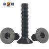 Tornillo hexagonal de cabeza avellanada negra grado 10.9 alta dureza Tornillo hexagonal de cabeza plana M2M3M4M5M6M8M10M16