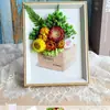 Regalo del Día de la Madre Marco de Fotos con Flores Secas Hecho a Mano DIY Marco de Fotos de Escenario con Flores Secas Accesorios para Actividades de Salón del Día de la Madre Team Building