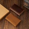 Transfronterizo en stock Tarjetero Cuero Genuino Tarjetero para Hombres y Mujeres Retro Capa Superior Cuero Vacuno Tarjetero Cuero Crazy Horse Tarjetero para Tarjetas de Crédito Negocios