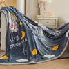 Manta de veludo de leite espessa, manta dupla face de fleece, lençol de cama de fleece de coral, manta de cochilo de peça única para dormitório estudantil