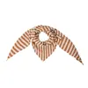 Cachecol Triangular Listrado Tricotado em Lã 100% Algodão Estilo Coreano Peça de Moda Xale Outono e Inverno Novo Colete Externo