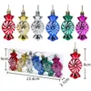 Amazon Luz Girasol Caramelo Plano Pintado Árbol de Navidad Colgante Accesorios Decoración Navideña Caramelo Rojo Venta al por Mayor