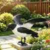Simulación Cruzada Alas de Cuervo Adorno para Sacudir la Cabeza Ahuyenta Pájaros Repele Roedores Decoración de Jardín Exterior Pájaro Falso Señuelo Animal