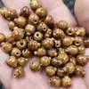 Contas de cabaça oca de madeira 8*8mm na cor café champanhe, contas de cabaça tridimensionais para pulseiras, colares e acessórios de joias